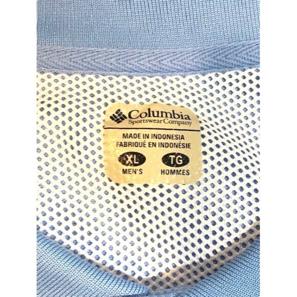 Columbia PFG Omni-Shade Mens Polo Shirt XL Blue - Picture 5 of 9